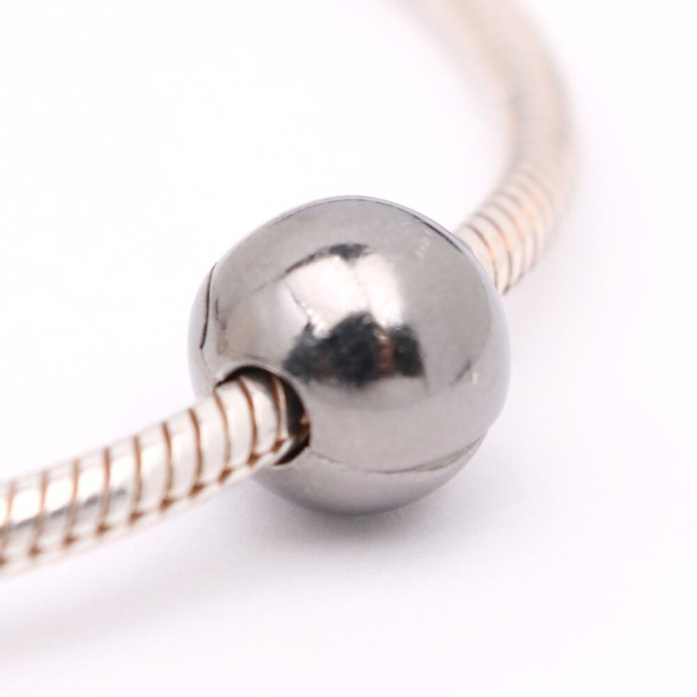 One Authentic PANDORA Sterling Silver Black Rhodium Sphere Clip - Picture 3 of 12